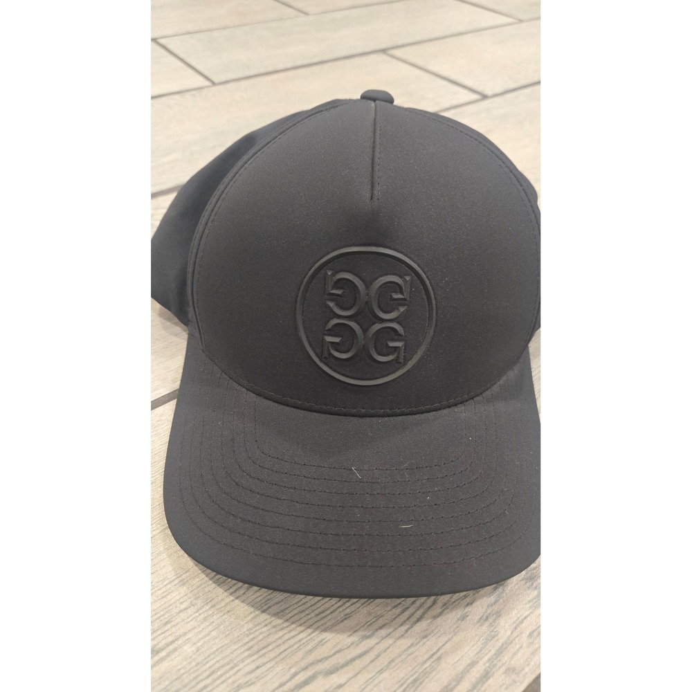 G/FORE Circle G's Snapback Golf Hat Black Tonal Logo Performance Cap